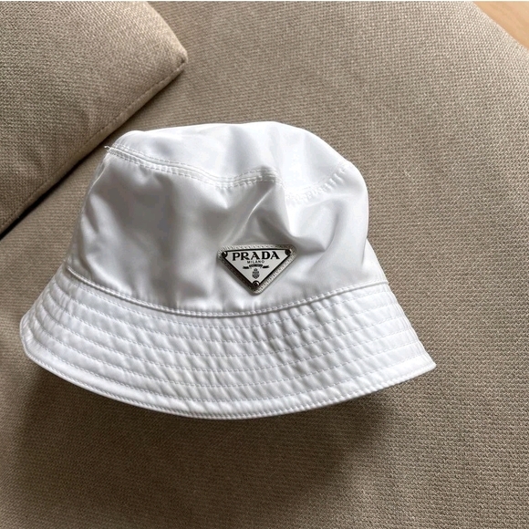 Prada White Bucket Hat - Picture 1 of 7